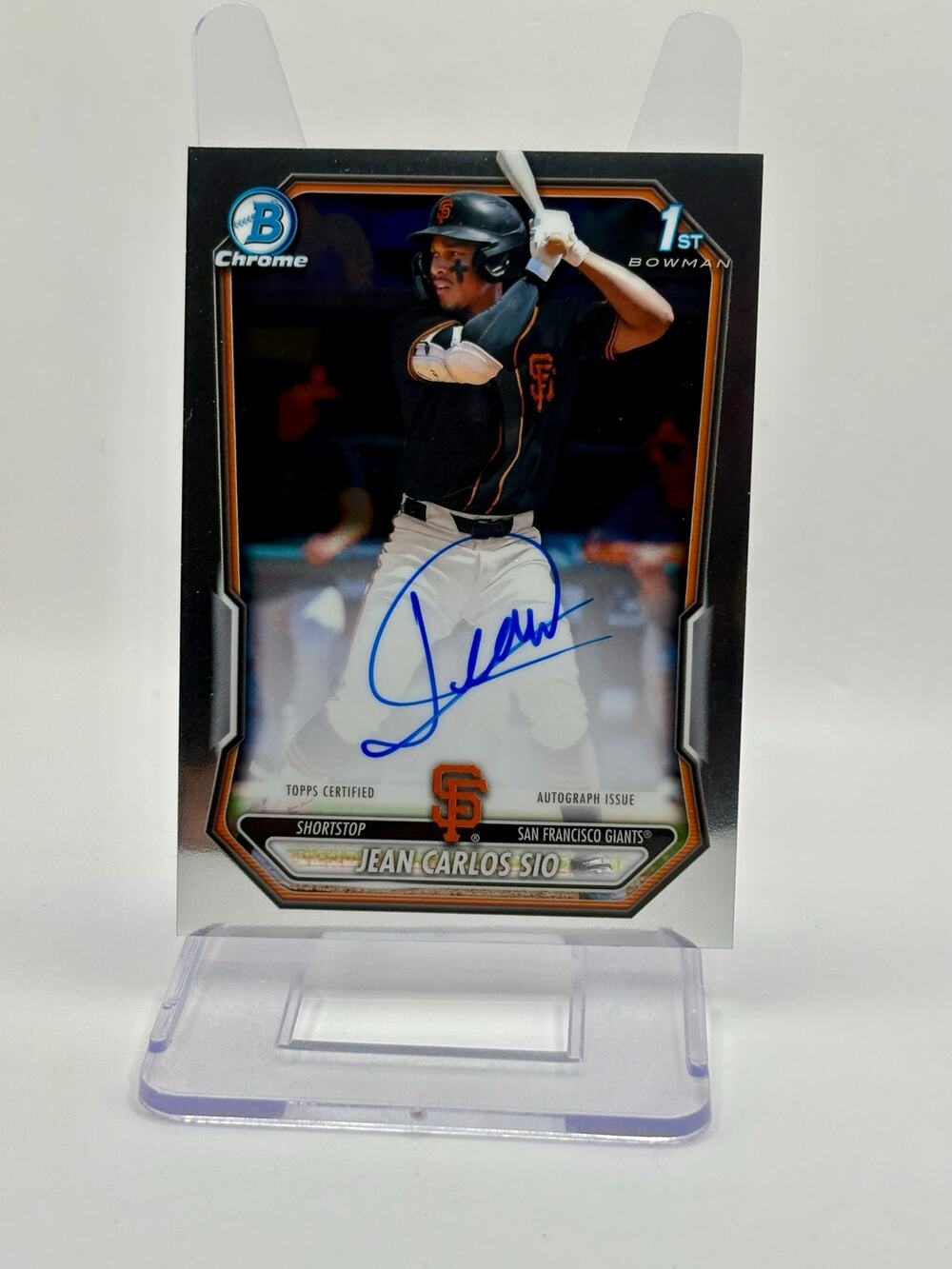 2026 Bowman Jean Carlos Sio 1st Chrome Prospect Auto San Francisco Giants